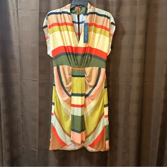 NWT TOCCIN NYC sarong mini dress reg. $395 style 424S22D713 - Picture 7 of 9